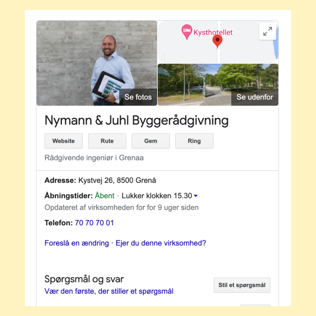 Google My Buisness kan hjælpe med din synlighed i google